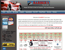 Tablet Screenshot of barberstire.com